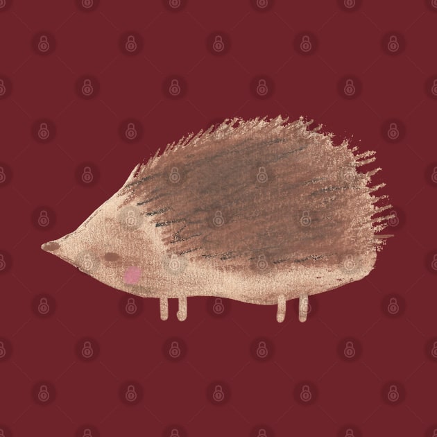Little Forest Cute Hedgehog Illustration by LittleForest