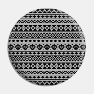 Aztec Essence II Black on Gray Pattern Pin