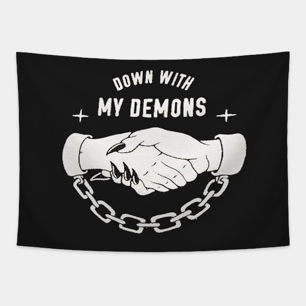 Down with my demons - Euror design Tapestry by euror-design