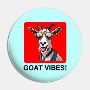 Goat Vibes | Goat Pun Pin