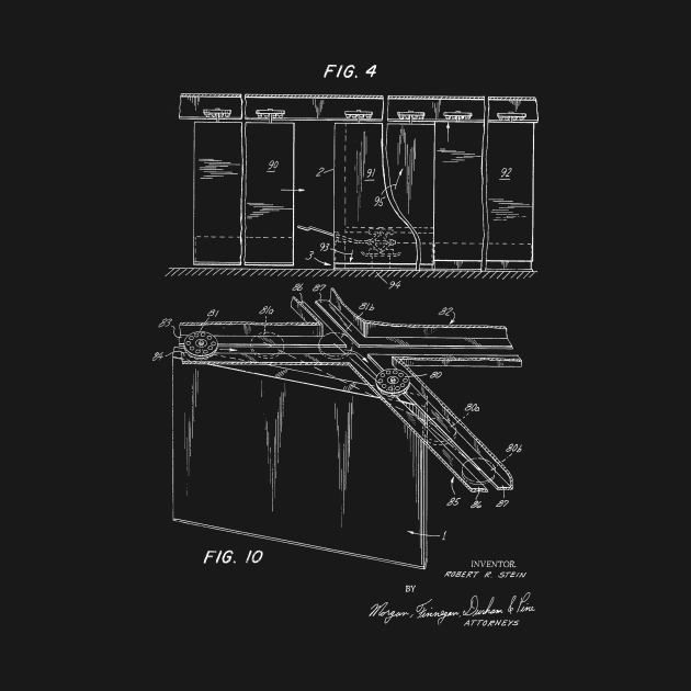 Trolley System Vintage Patent Hand Drawing by TheYoungDesigns