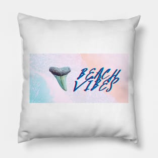 Beach Vibes Ocean Vibe Shark Tooth Fossil Pillow