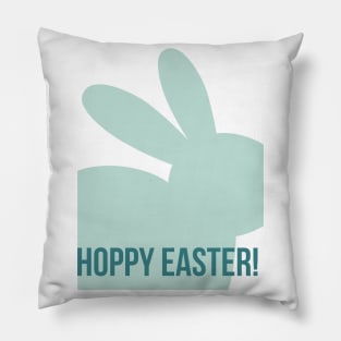 Hoppy Easter. Cute Bunny Rabbit Pun Design. Perfect Easter Basket Stuffer. Pillow