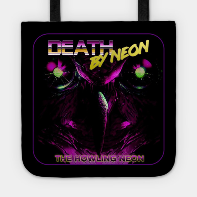 Death By Neon Official Album Cover Howling Neon Design Synthwave Retrowave Darkwave Dreamwave