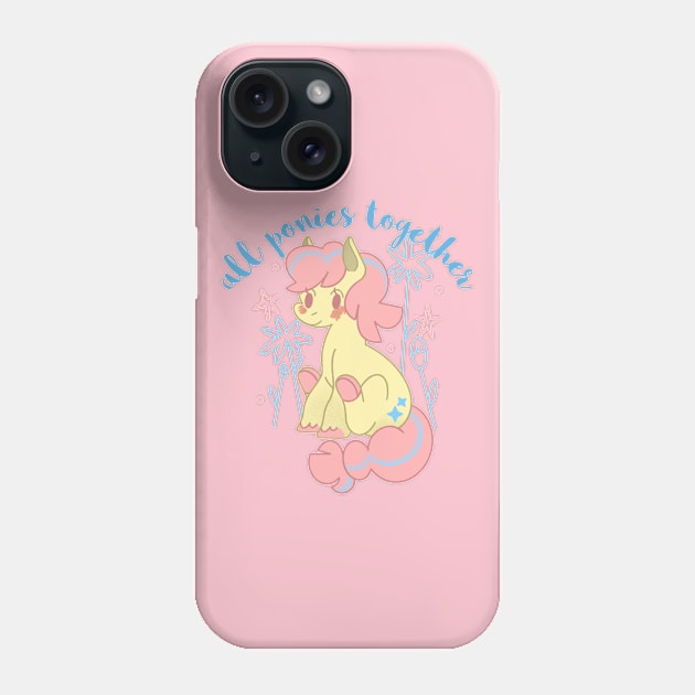 Cute Pony Girl Phone Case by Tip Top Tee's