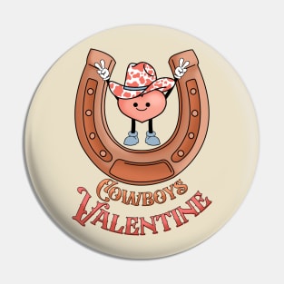 Cowboy Horseshoe Valentine Pin