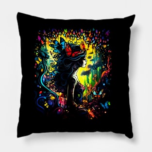 Psychedelic Fairy #3 Pillow