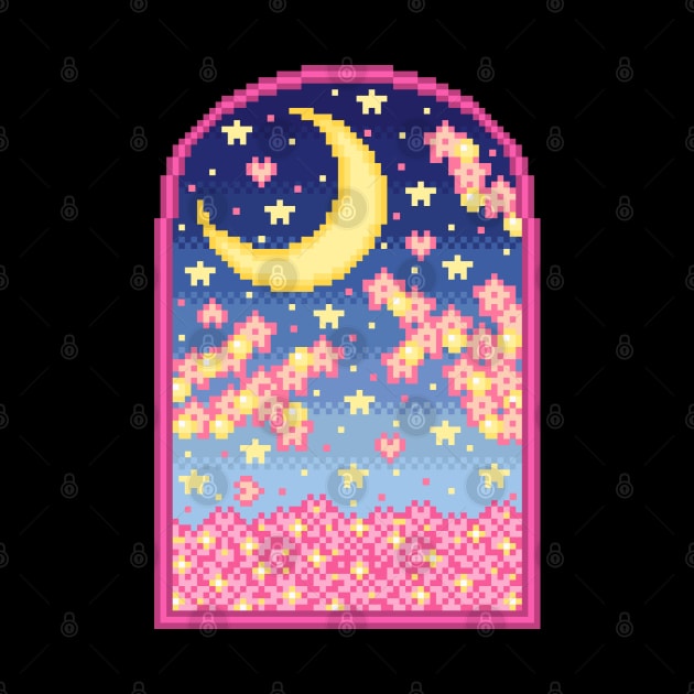 Aesthetic Night Sky Pixel Art by AlleenasPixels