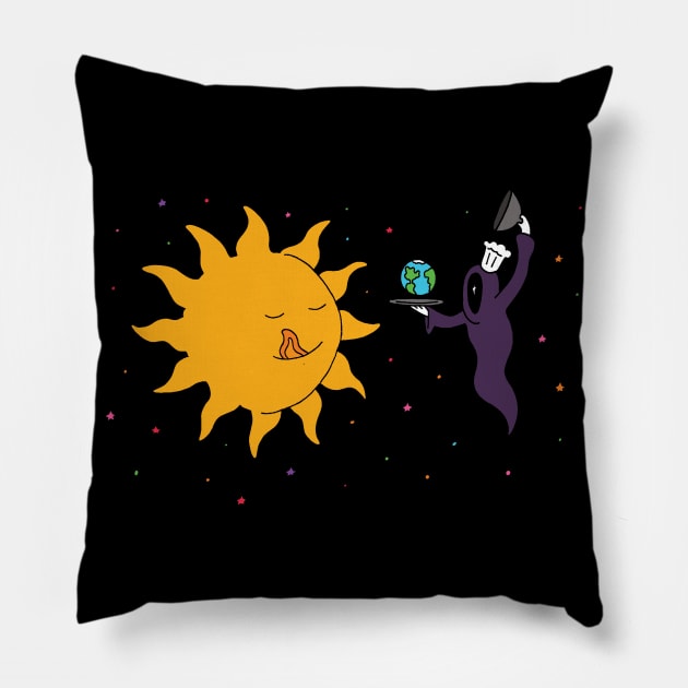 Space Breakfast Pillow by RaminNazer
