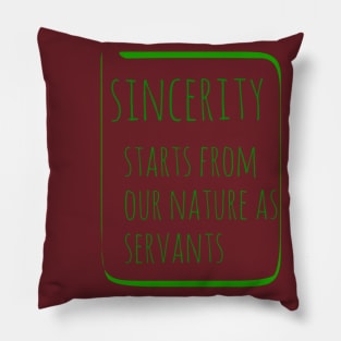 Logical sincerity Pillow