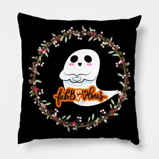 Fabolous Kawai Cute Ghost For Kids Design - Spooky Halloween Pillow