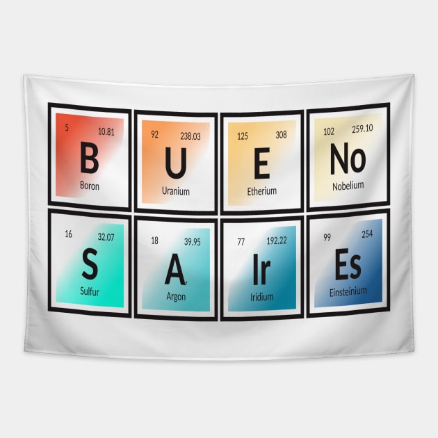 Buenos Aires City | Periodic Table of Elements Tapestry by Maozva-DSGN