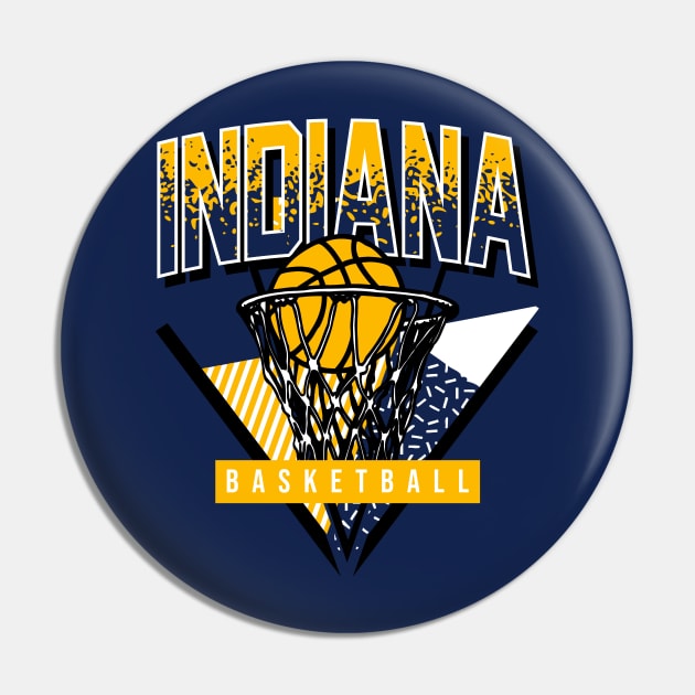 Indiana Basketball 90s Throwback Pin by funandgames