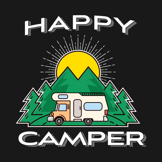 'Happy Camper Caravan' Cool Camping Caravan by ourwackyhome