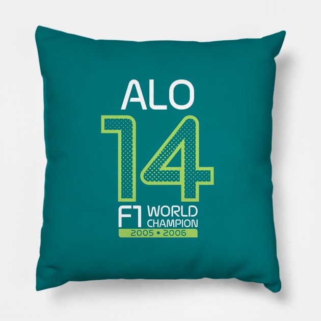 ALO 14 Logo Design - Lime Halftone Pillow by Hotshots