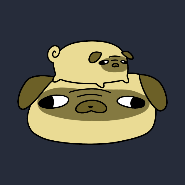 Pug Face and Little Pug by saradaboru