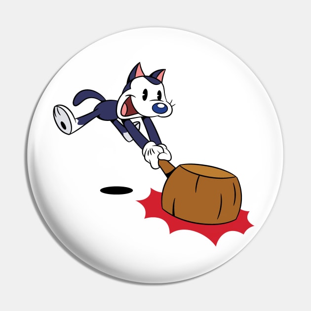 Cat Splat Fever Pin by rustyj