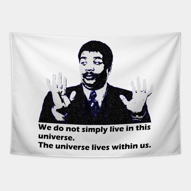 Space Neil Tyson funny design Tapestry by Awe Cosmos Store