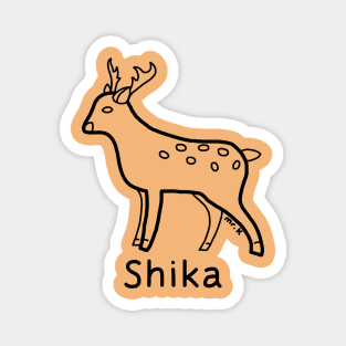 Shika (Deer) Japanese design in black Magnet