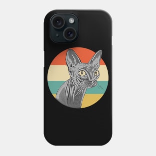 Vintage Sphynx Cat Retro Style Cute Cat Lovers Gift Phone Case