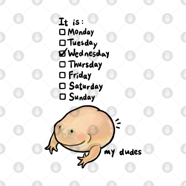 Wednesday checklist frog by ballooonfish