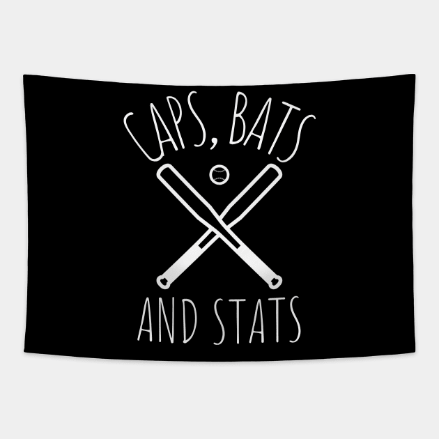 Caps, Bats and Stats Tapestry by juinwonderland 41