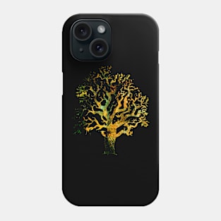 Tree Figure with Abstract Texture (windwards) Phone Case