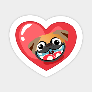 My pug is my valentine Magnet