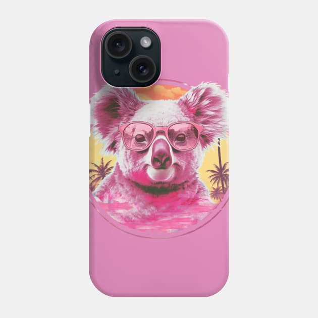 chillin Pink Koala Phone Case by DavidLoblaw