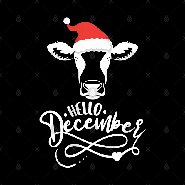 Hello December Moo Christmas by RKP'sTees