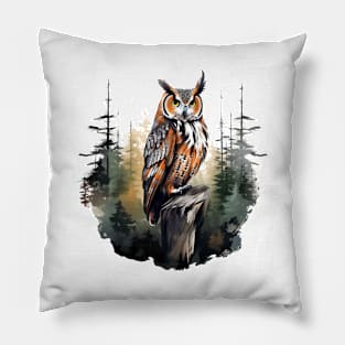 Great Horned Owl Pillow