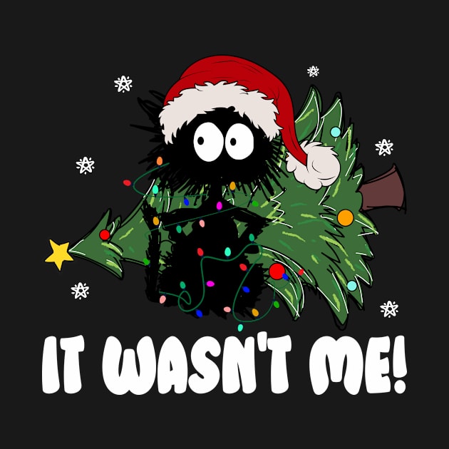 It Wasn't Me Cat Merry Christmas, Xmas Gifts, Funny by PorcupineTees