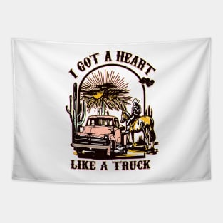 Quotes Funny Aesthetics I Got A Heart Like A Truck Western Country Music Cowboy Tapestry