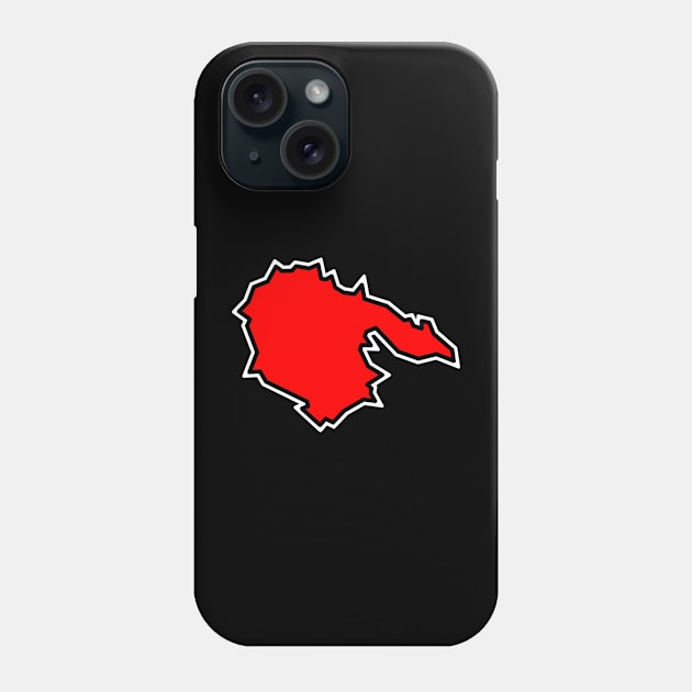 Hornby Island, BC in Crimson Red - Vacation Swag - Simple - Hornby Island Phone Case by City of Islands