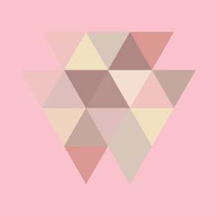 Beige  triangle geometric T-Shirt