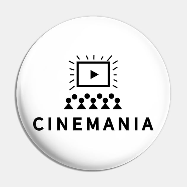 Cinemania Classic Black Logo T-Shirt Pin by Cinemania World