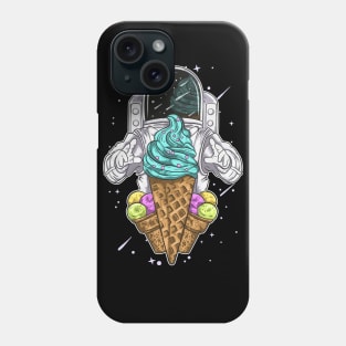 astronaut with ice cream Phone Case