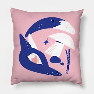 The quick blue fox Pillow