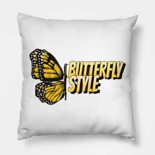 Butterfly Style Yellow Pillow