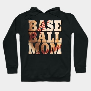 Baseball Mom Hoodie With Lace up Front and Baseball Laces on 