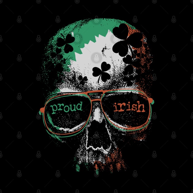 proud to be Irish flag skull by Jandjprints