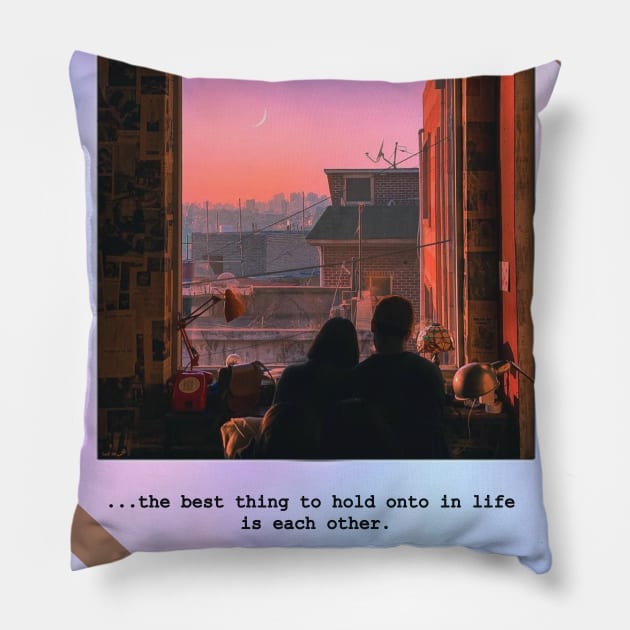 happy life couple quotes, and youth who in love Pillow by Yurko_shop