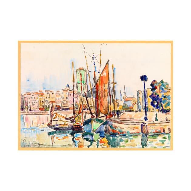 Sailing Boats at La Rochelle, France #2, 1911 Paul Signac by rocketshipretro