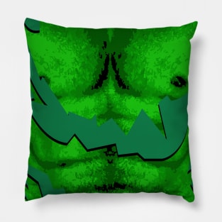 Green Abs. Funny Bodybuilding Ripped Muscle Man Pillow