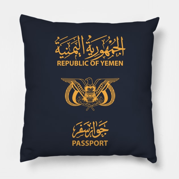 Yemen passport Pillow by Travellers