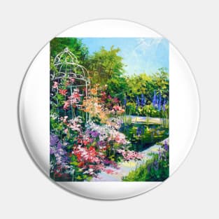 Pond in flowers Pin