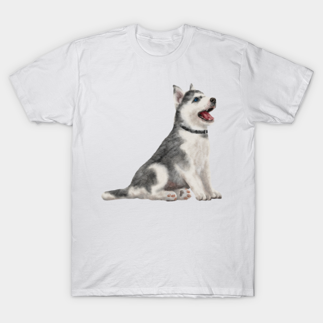 Cute Dog Puppy Watercolor 10 - Puppy - T-Shirt