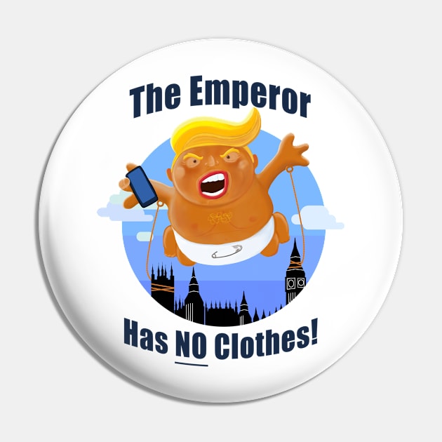 Trump Inflatable Baby Emperor Blimp Floating England Scotland Pin by brodyquixote