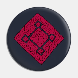 square brain red Pin