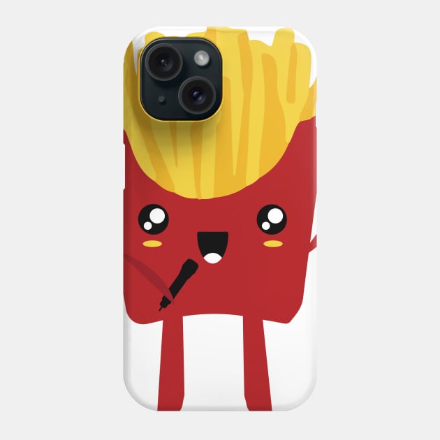 FRENCH FRIES SUPERSTAR SINGER Phone Case by deificusArt